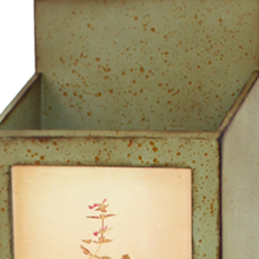 42" X 10" X 5" Green Rustic Vertical - Newspaper & Magazine Rack-Organizers-DECOROLALA