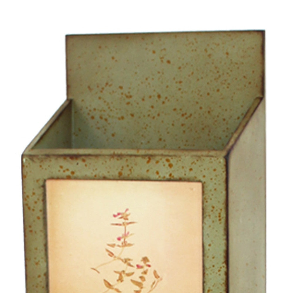 42" X 10" X 5" Green Rustic Vertical - Newspaper & Magazine Rack-Organizers-DECOROLALA