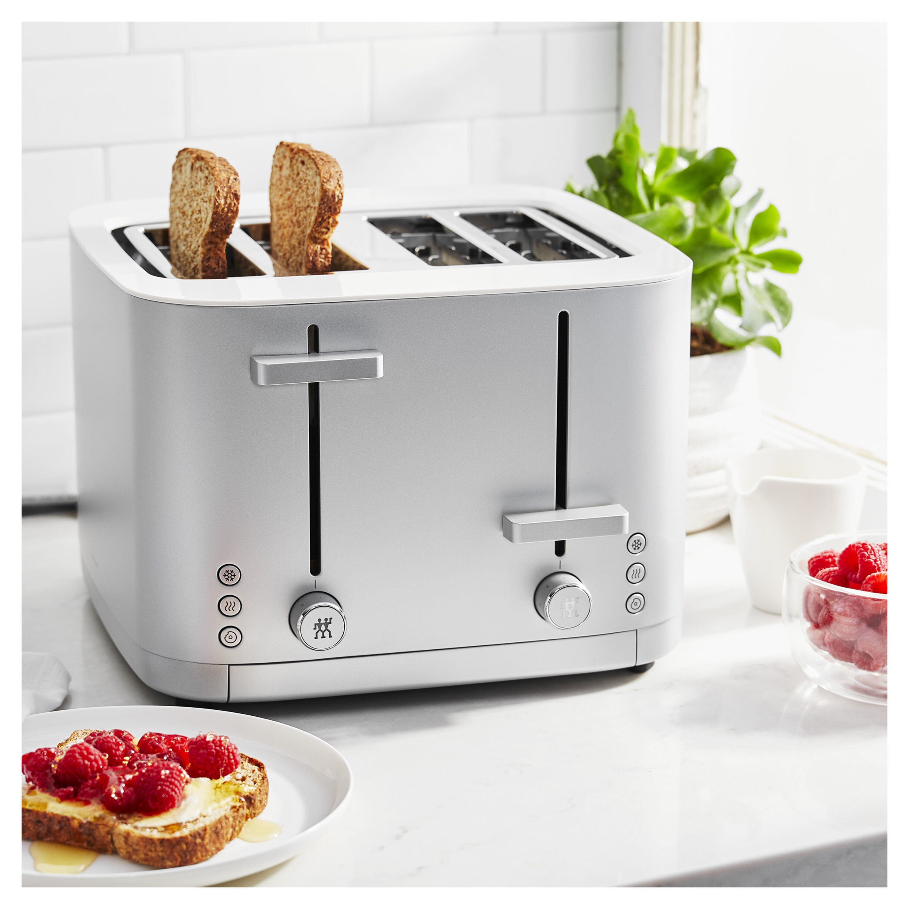 ZWILLING Enfinigy 4 Short Slots Toaster - Silver-Toasters-DECOROLALA