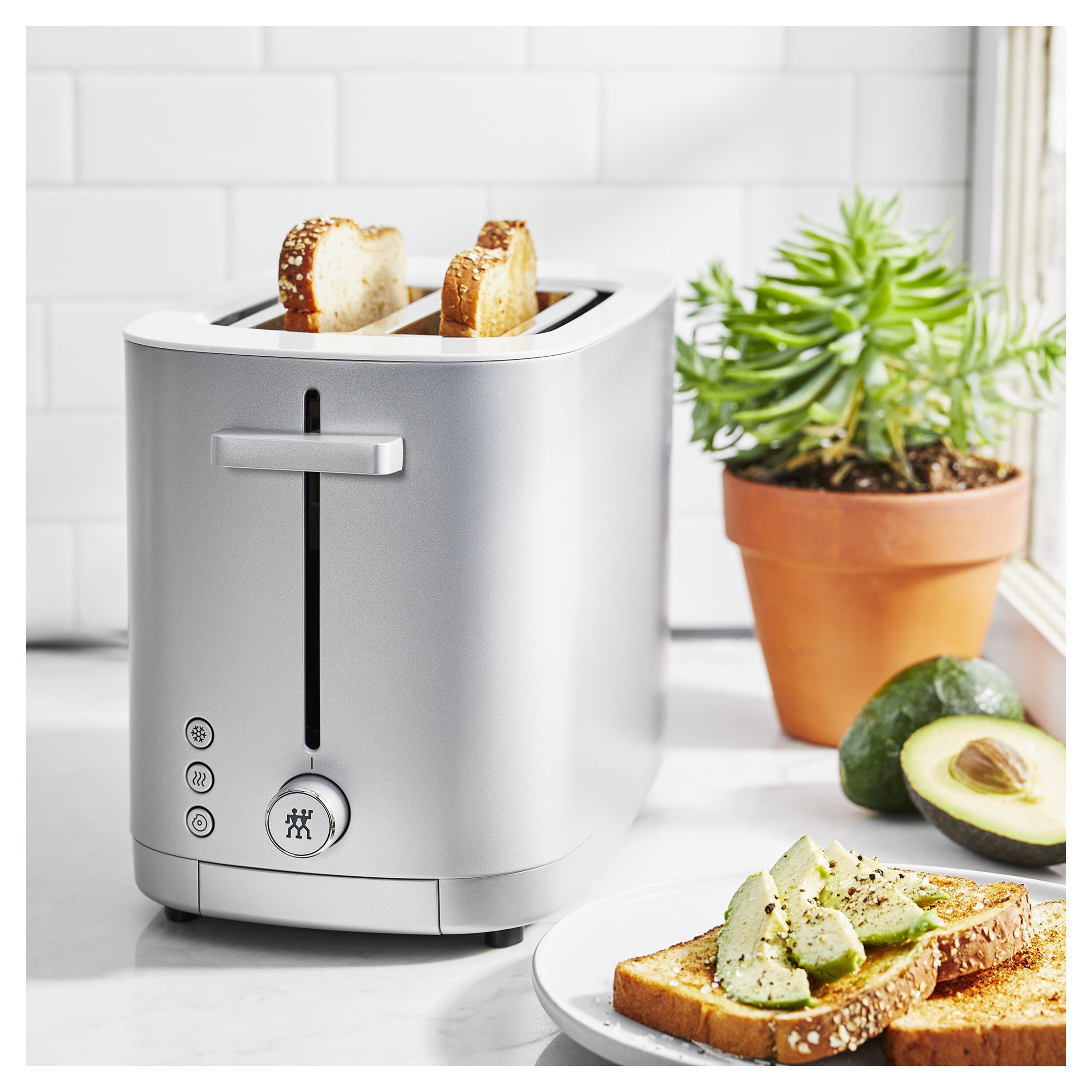 ZWILLING Enfinigy 2 Short Slots Toaster - Silver-Toasters-DECOROLALA