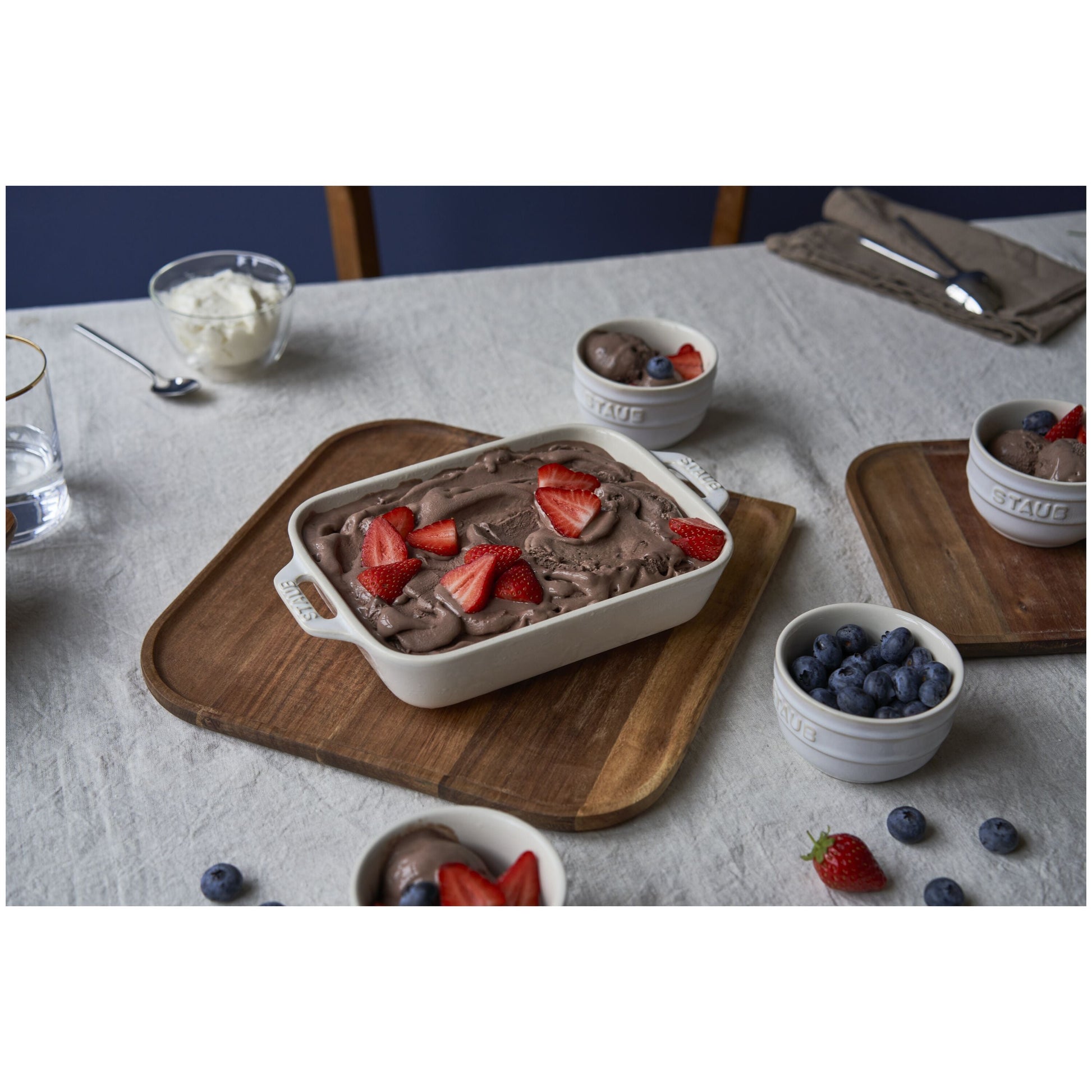 STAUB Ceramique 1 L Ceramic Rectangular Oven Dish, White-n/a-DECOROLALA
