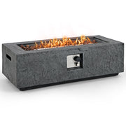 42.5 Inch 50000 BTU Fire Pit Table Set with Stainless Steel Burner-Fire Pit Tables-DECOROLALA