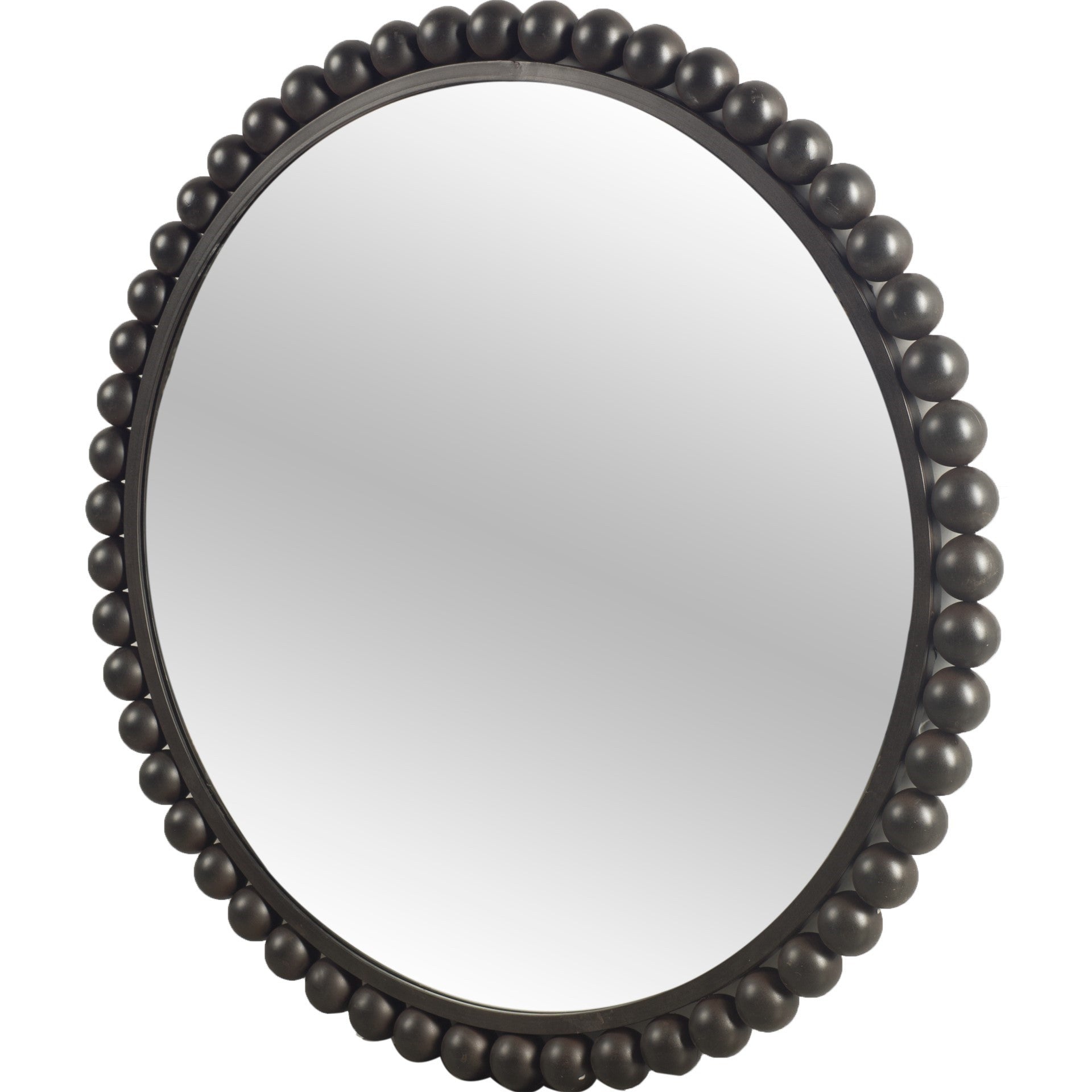 43" Black Abstract Metal Framed Accent Mirror-Mirrors-DECOROLALA