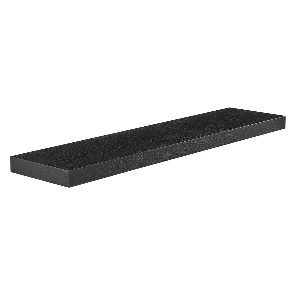 43" Black Wooden Floating Shelf-Wall Mounted Shelves-DECOROLALA