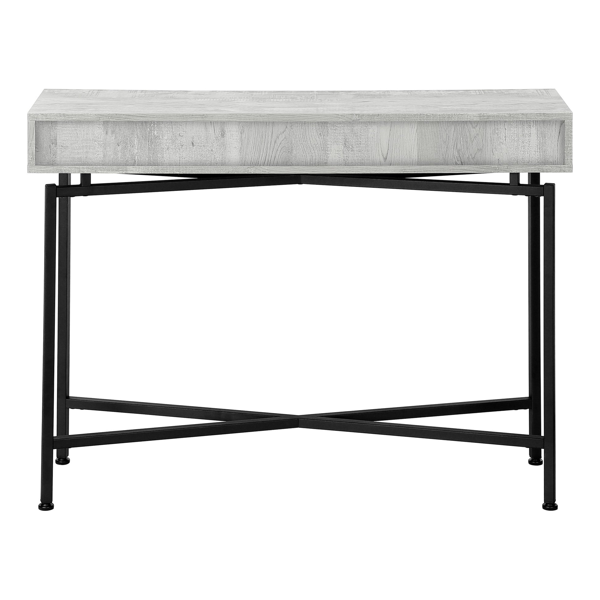 43" Brown And Black Cross Leg Console Table-Console Tables-DECOROLALA