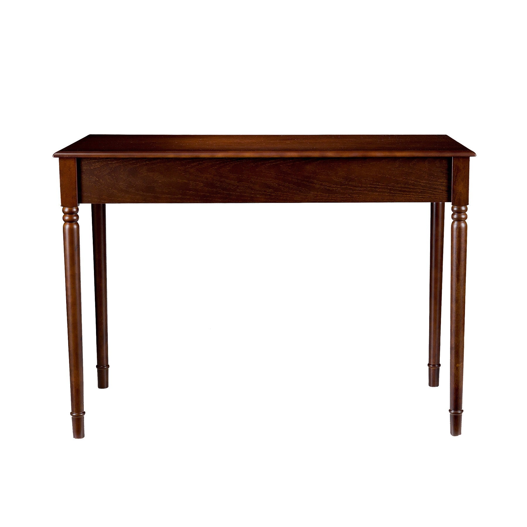 43" Brown Solid Wood Writing Desk With Two Drawers-Desks-DECOROLALA