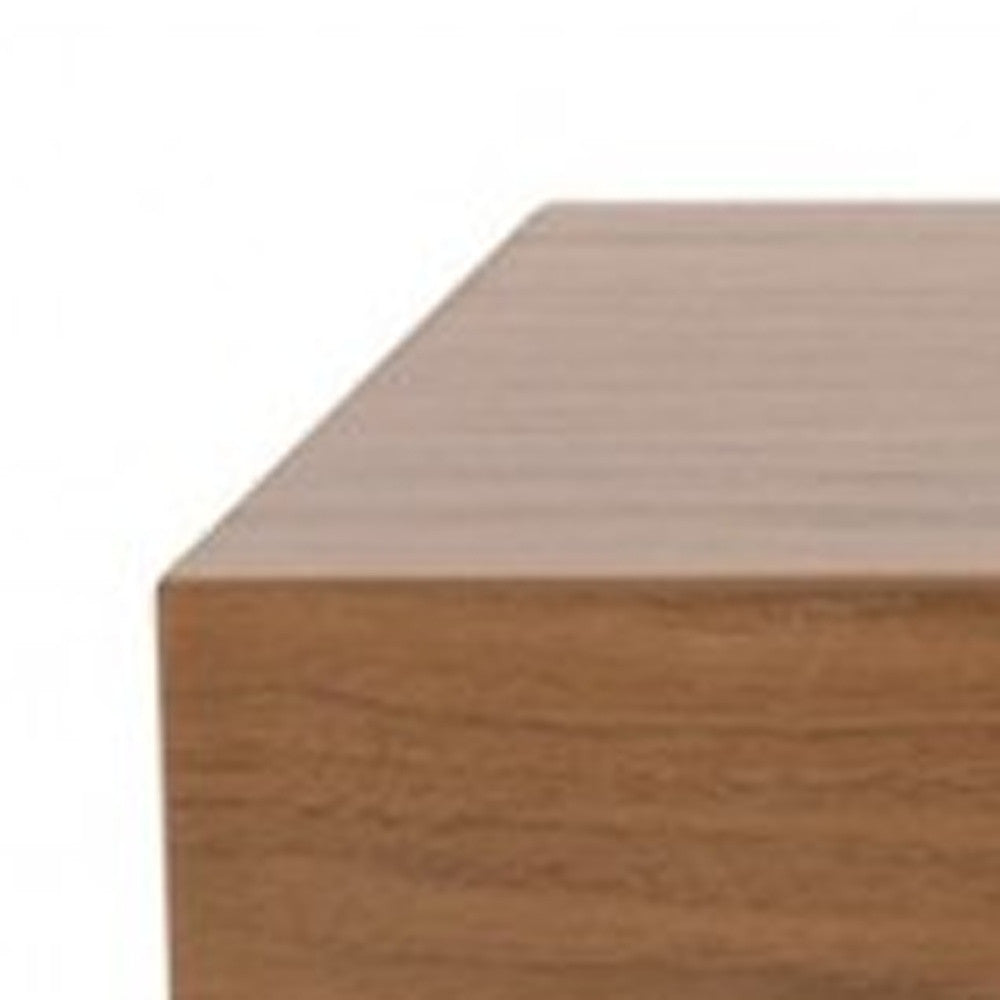 43" Brown Wooden Wall Mounted Floating Shelf-Wall Mounted Shelves-DECOROLALA