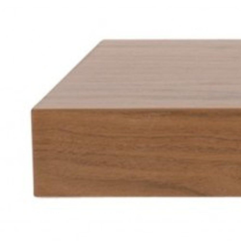 43" Brown Wooden Wall Mounted Floating Shelf-Wall Mounted Shelves-DECOROLALA