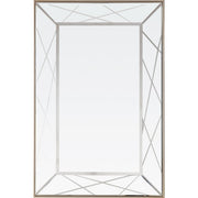 43" Champagne Metal Framed Accent Mirror-Mirrors-DECOROLALA