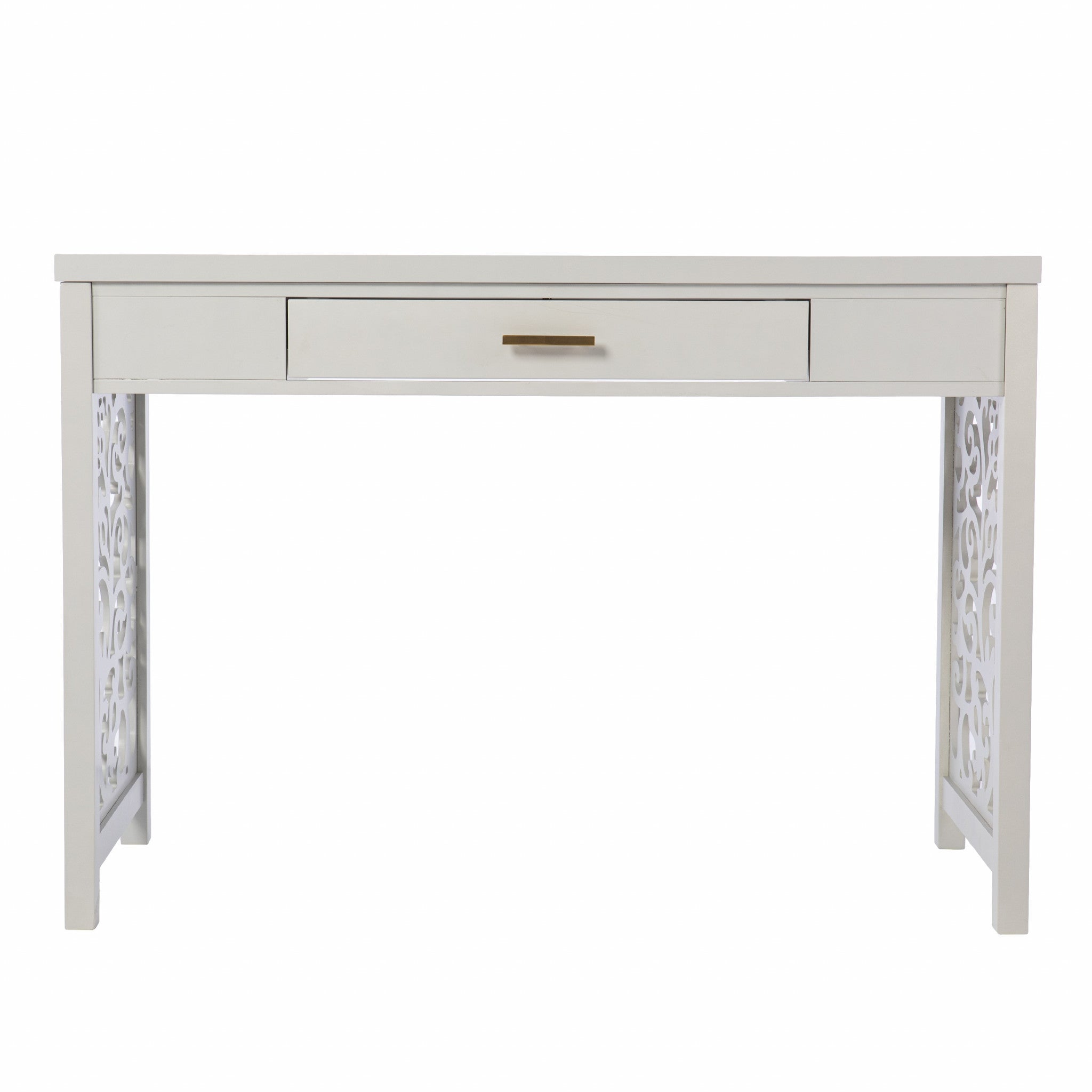 43" Gray Writing Desk-Desks-DECOROLALA