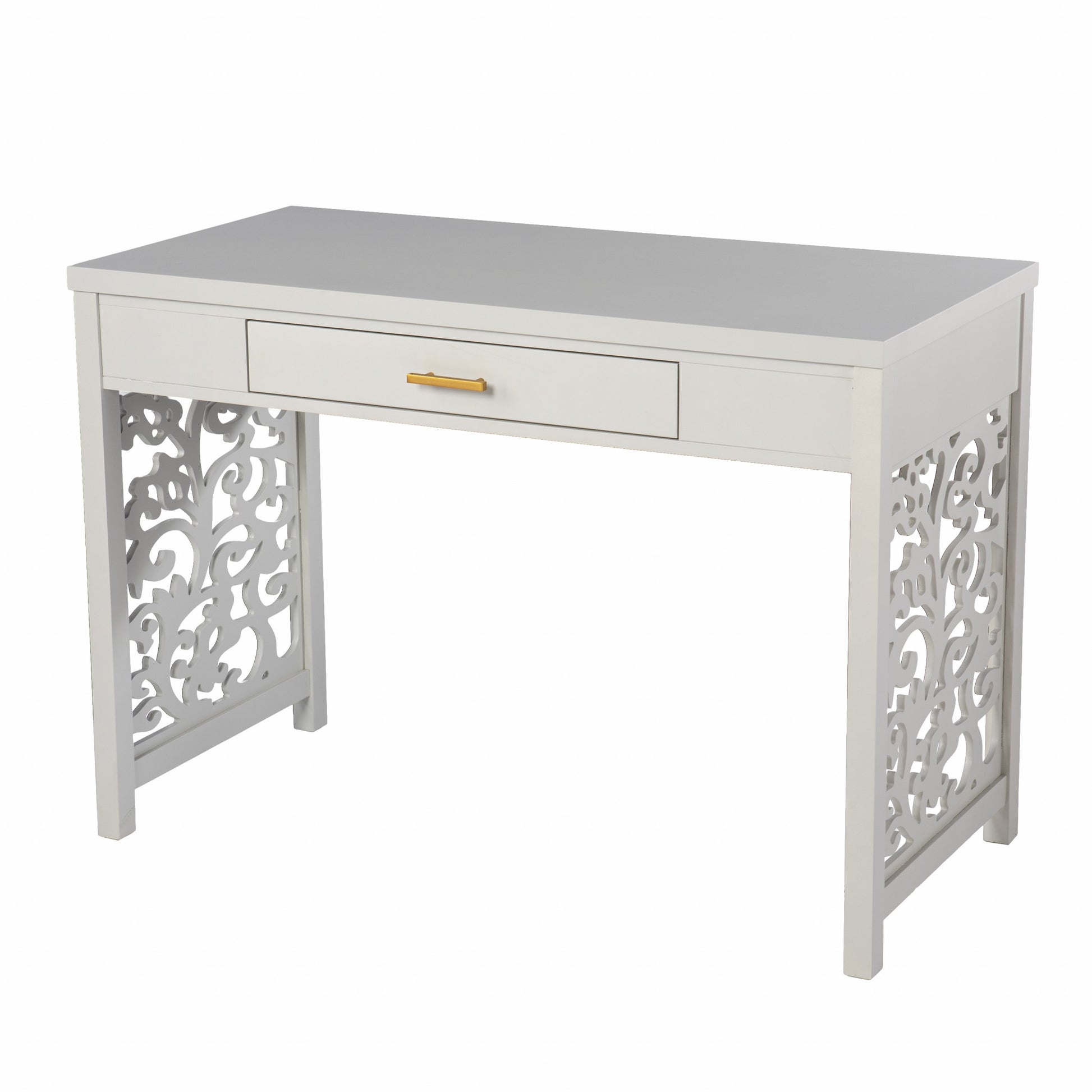 43" Gray Writing Desk-Desks-DECOROLALA