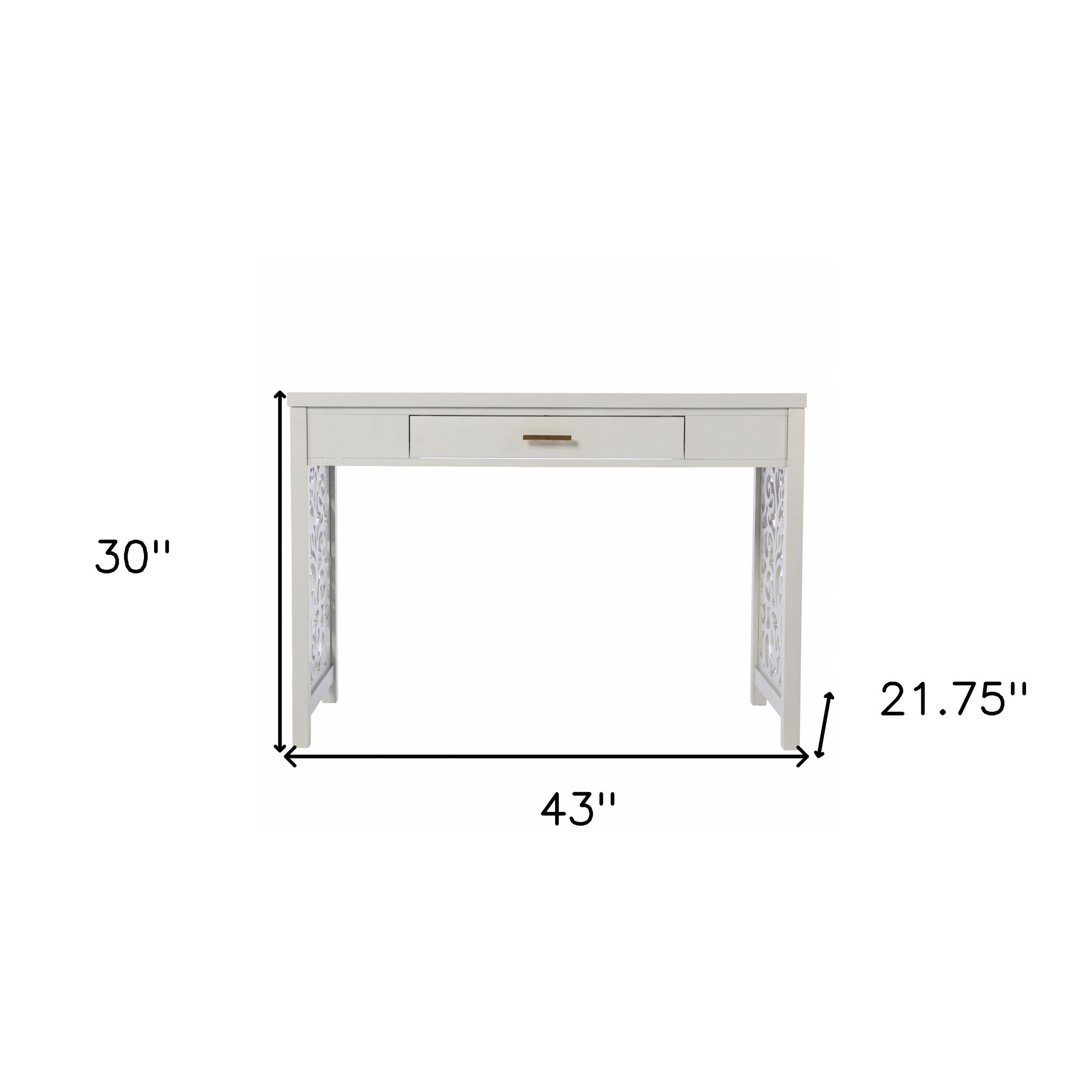 43" Gray Writing Desk-Desks-DECOROLALA