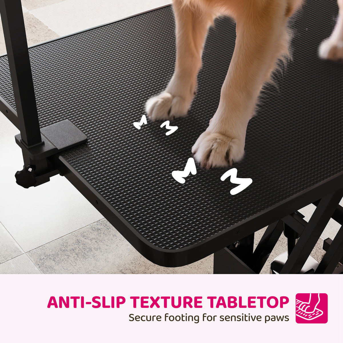 43" Hydraulic Z-Lift Dog Grooming Table - Black 264lb Capacity-Dogs-DECOROLALA
