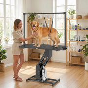 43" Hydraulic Z-Lift Dog Grooming Table - Black 264lb Capacity-Dogs-DECOROLALA
