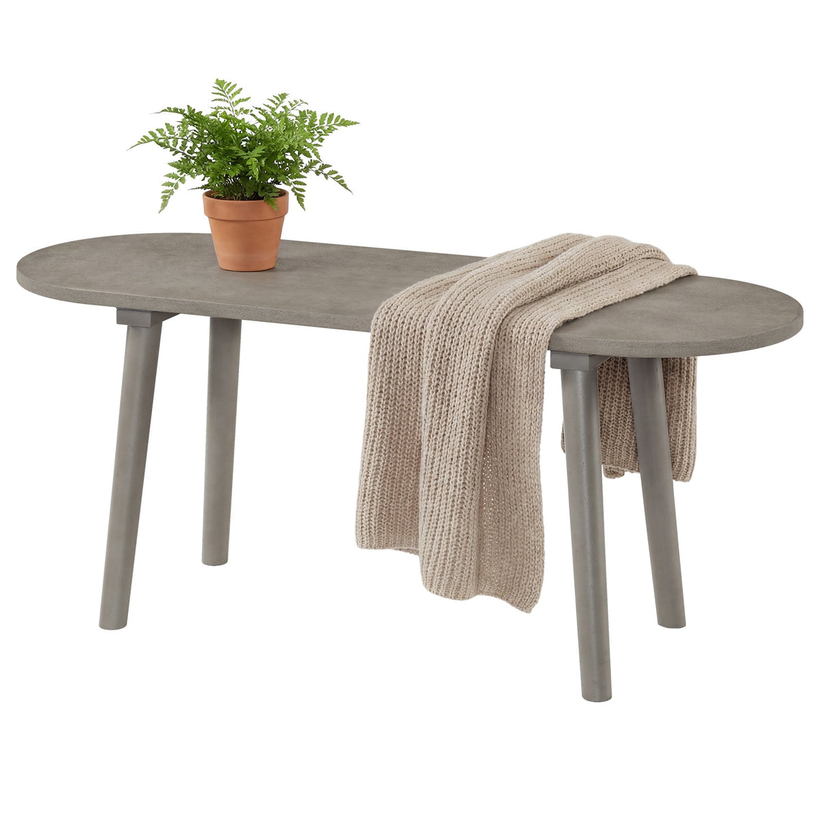 43 Inch Solid Wood Farmhouse Dining Bench Rustic Wooden Entryway Bench with Rubber Wood Legs-Gray-Dining Chairs-DECOROLALA