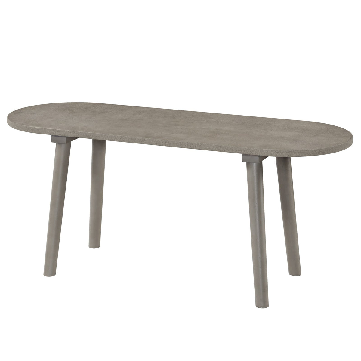 43 Inch Solid Wood Farmhouse Dining Bench Rustic Wooden Entryway Bench with Rubber Wood Legs-Gray-Dining Chairs-DECOROLALA