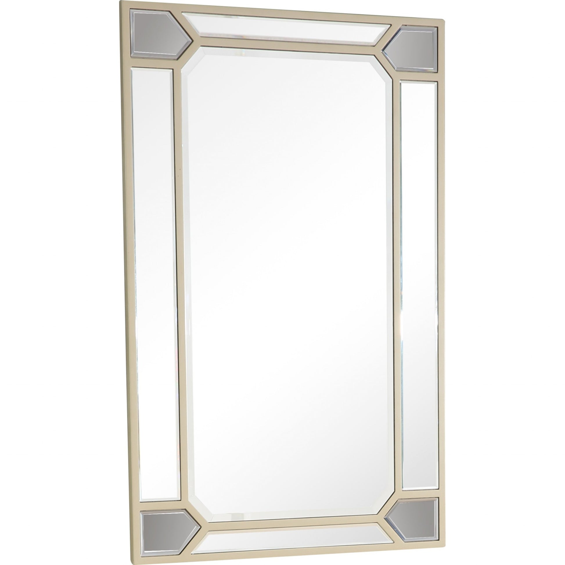 43" Silver Metal Framed Accent Mirror-Mirrors-DECOROLALA