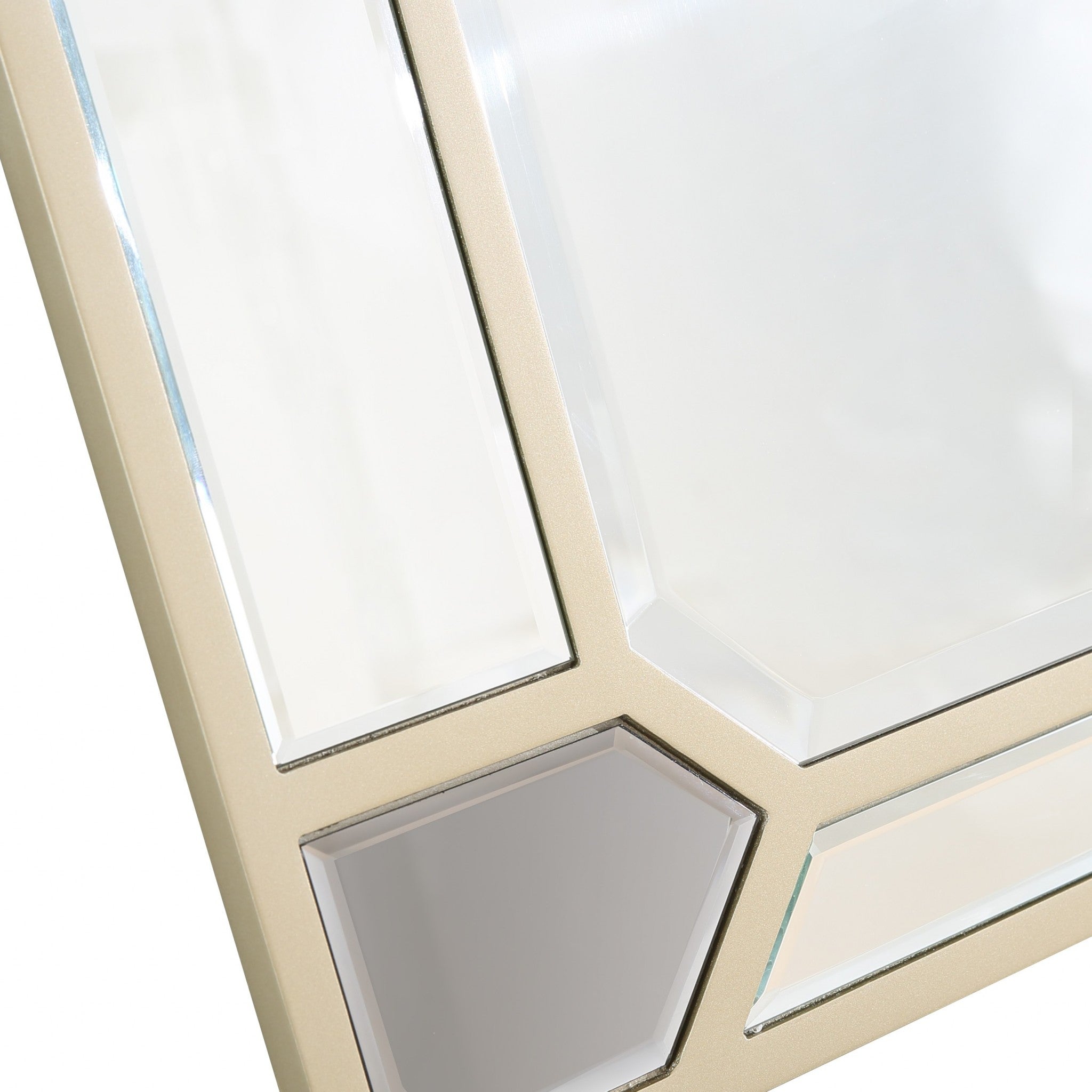 43" Silver Metal Framed Accent Mirror-Mirrors-DECOROLALA