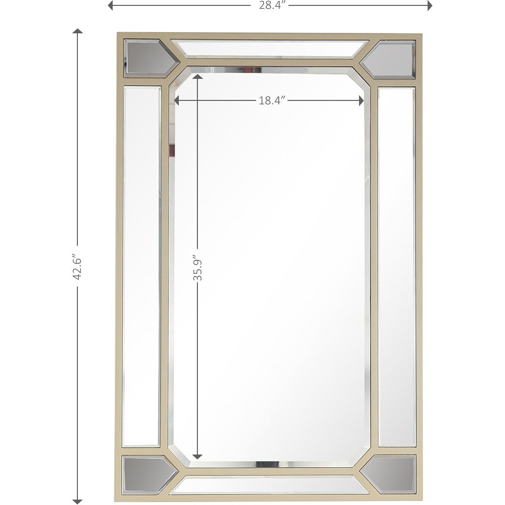 43" Silver Metal Framed Accent Mirror-Mirrors-DECOROLALA