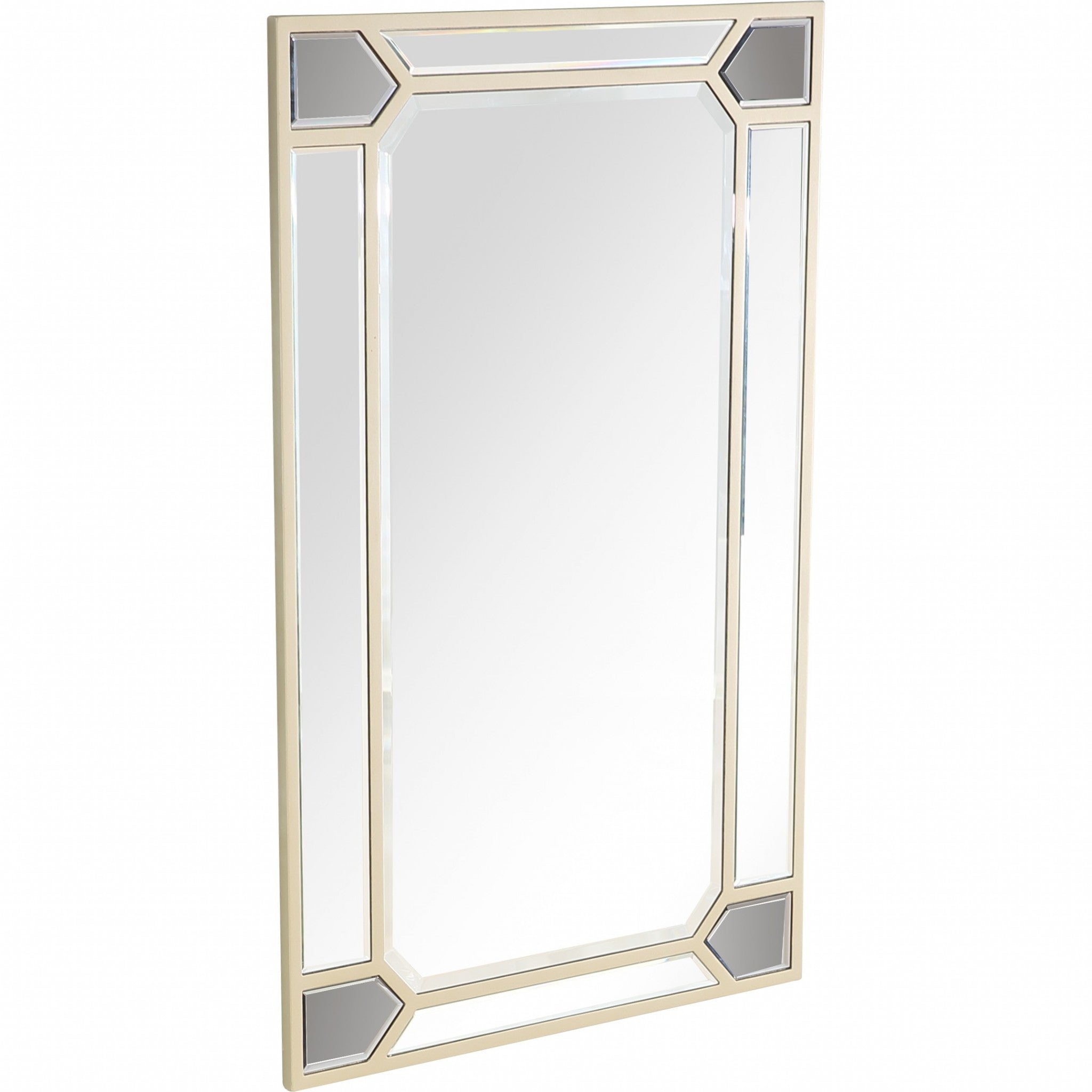 43" Silver Metal Framed Accent Mirror-Mirrors-DECOROLALA