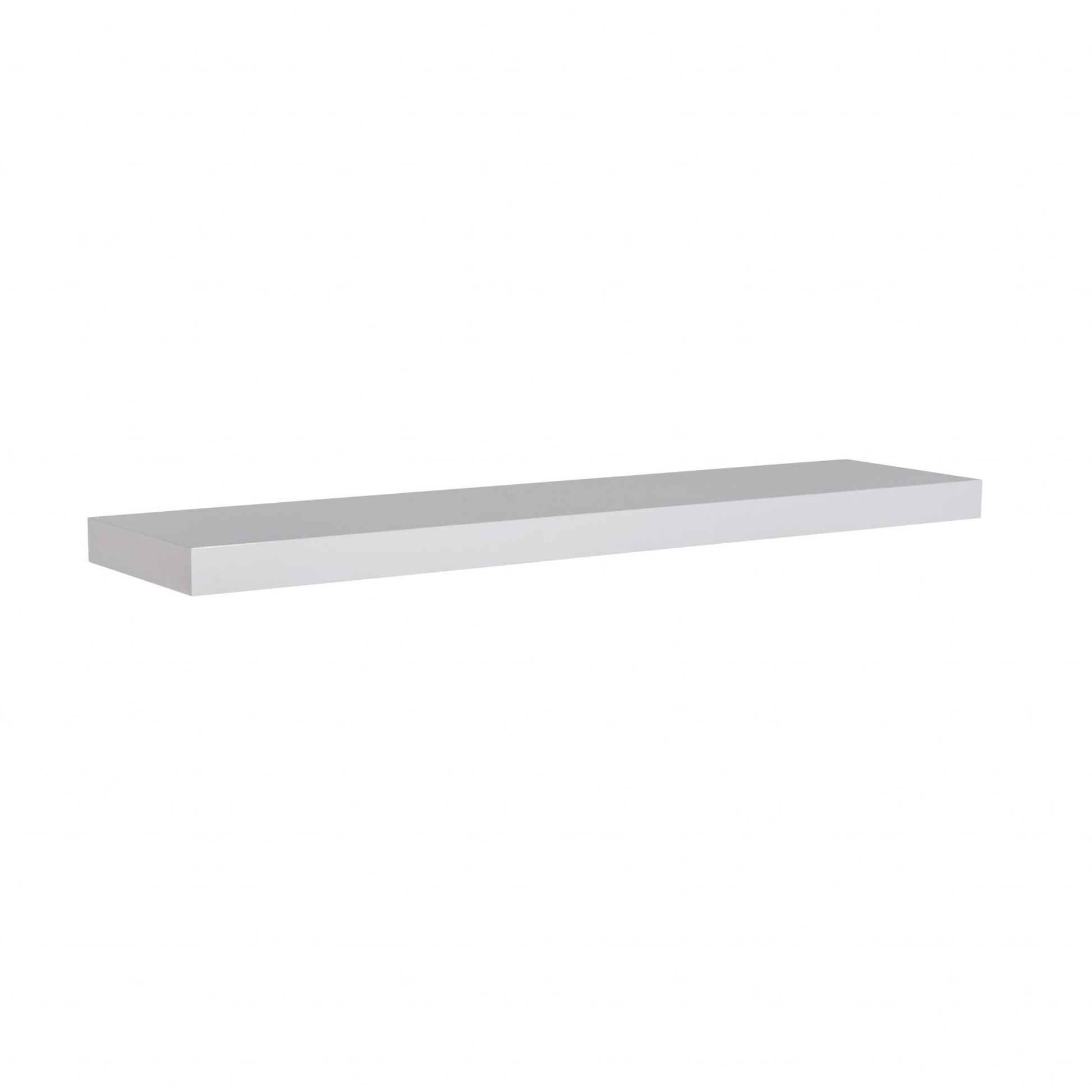 43" White Wooden Wall Mounted Floating Shelf-Wall Mounted Shelves-DECOROLALA