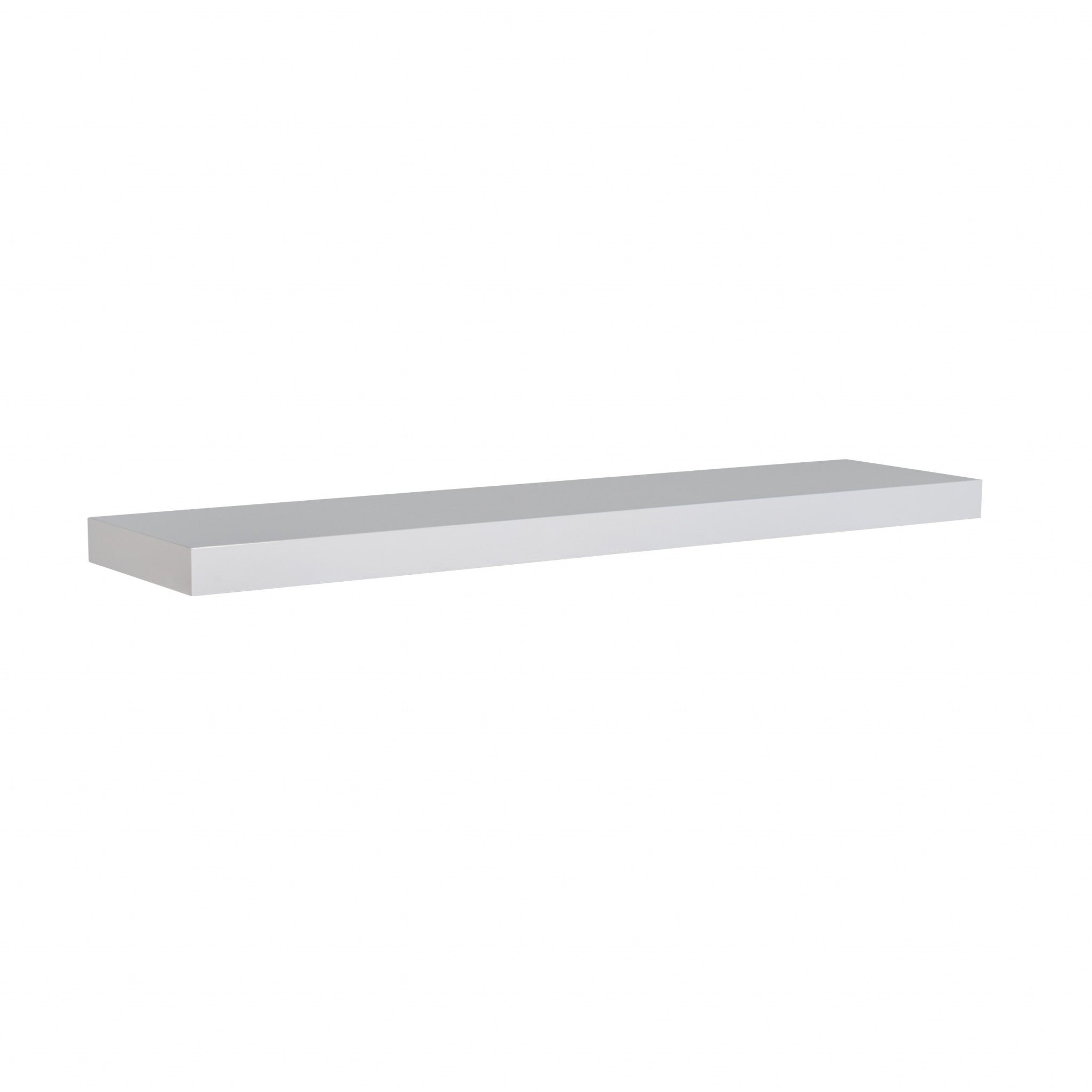 43" White Wooden Wall Mounted Floating Shelf-Wall Mounted Shelves-DECOROLALA