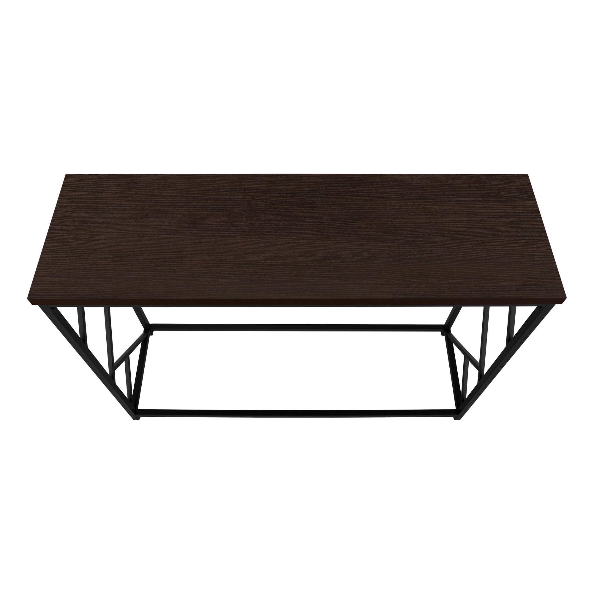 44" Brown And Black Frame Console Table-Console Tables-DECOROLALA