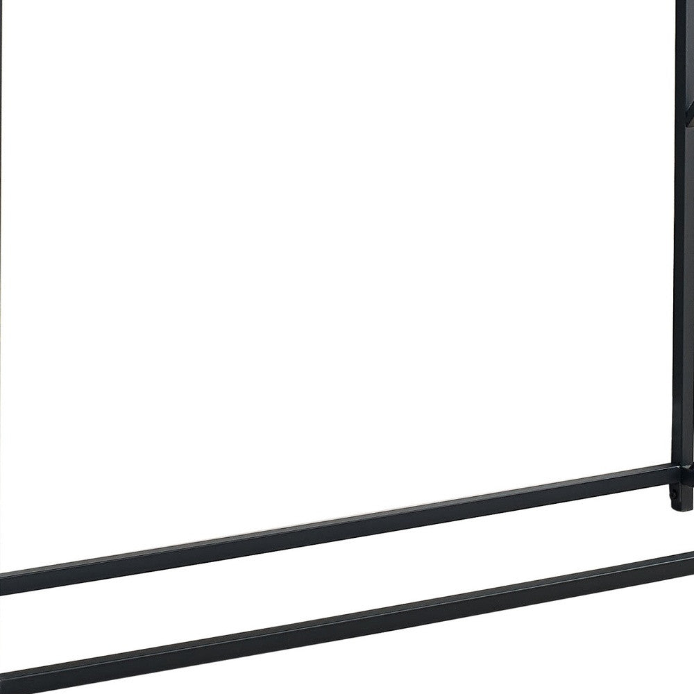 44" Brown And Black Frame Console Table-Console Tables-DECOROLALA