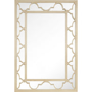 44" Champagne Metal Framed Accent Mirror-Mirrors-DECOROLALA