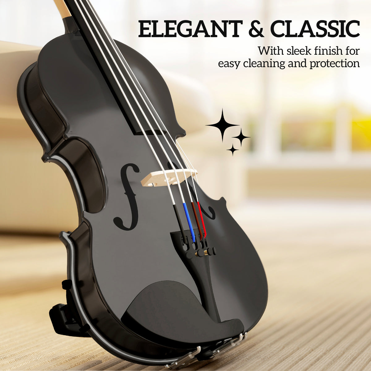 4/4 Full Size Violin, Wood Acoustic Violin Set for Beginners, Adults, with Case, Rosin, Shoulder Rest-Toys & Games > Baby & Toddler Toys > Electronic Musical Pianos-DECOROLALA