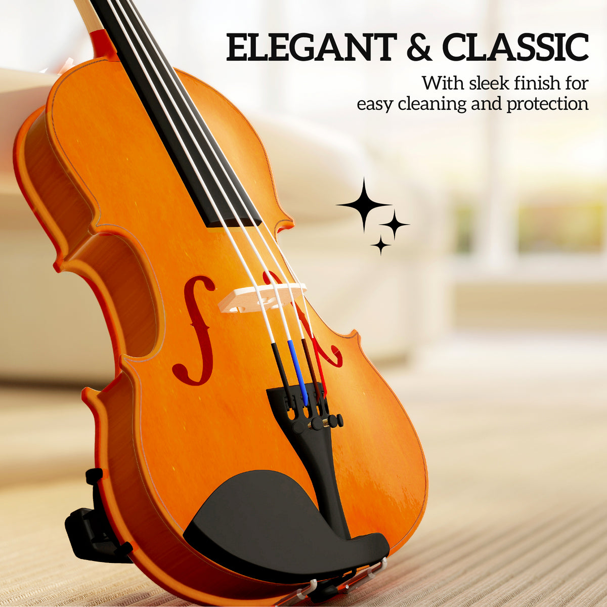 4/4 Full Size Violin, Wood Acoustic Violin Set for Beginners, Adults, with Case, Rosin, Shoulder Rest-Toys & Games > Baby & Toddler Toys > Electronic Musical Pianos-DECOROLALA