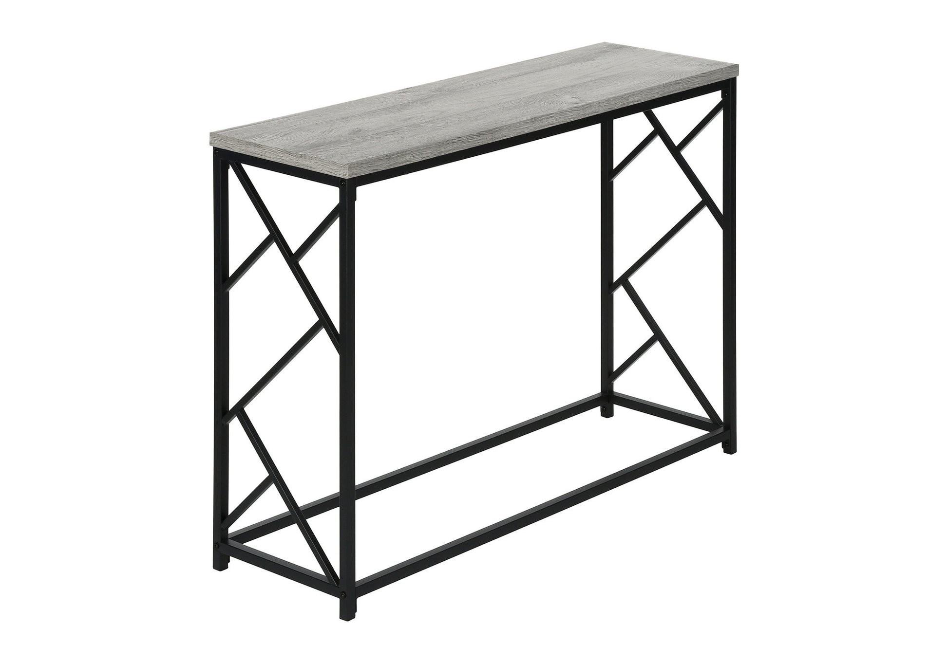 44" Gray and Black Frame Console Table-Console Tables-DECOROLALA