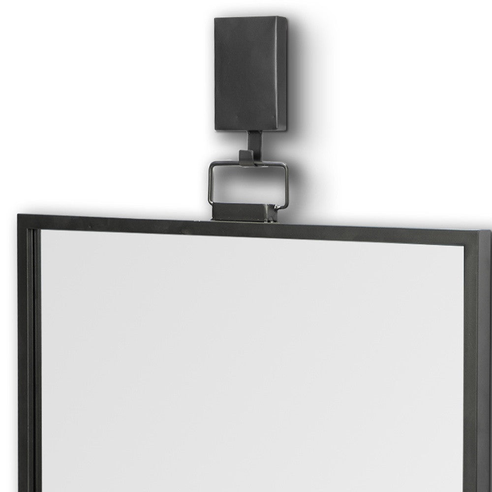44" Gunmetal Metal Framed Accent Mirror-Mirrors-DECOROLALA