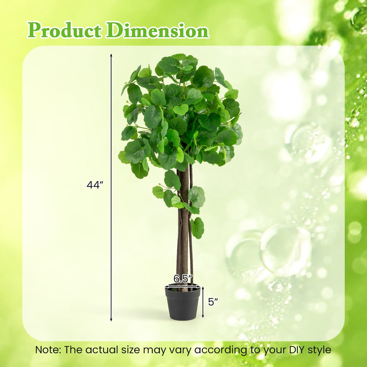 44 Inch Artificial Crabapple Tree with Adjustable Branches for Decor-Artificial Plants-DECOROLALA