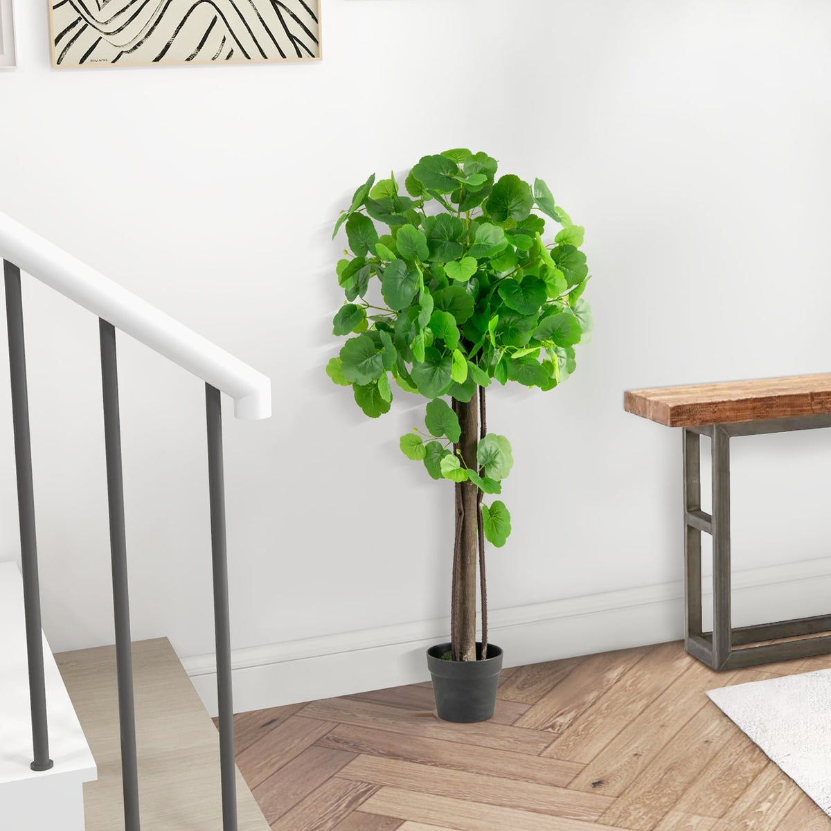 44 Inch Artificial Crabapple Tree with Adjustable Branches for Decor-Artificial Plants-DECOROLALA