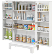 44" Kitchen Pantry Storage Cabinet with Spice Racks - White-Home Furnishings > Storage & Organization > Kitchen Pantry Cabinets-DECOROLALA