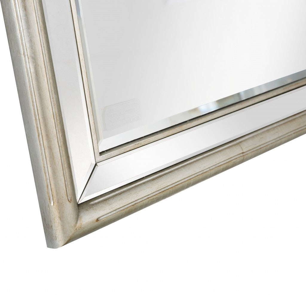 44" Silver Framed Accent Mirror-Mirrors-DECOROLALA