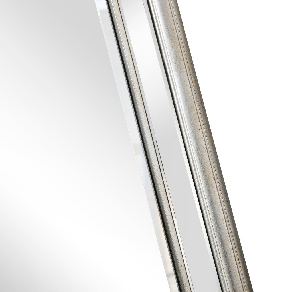 44" Silver Framed Accent Mirror-Mirrors-DECOROLALA