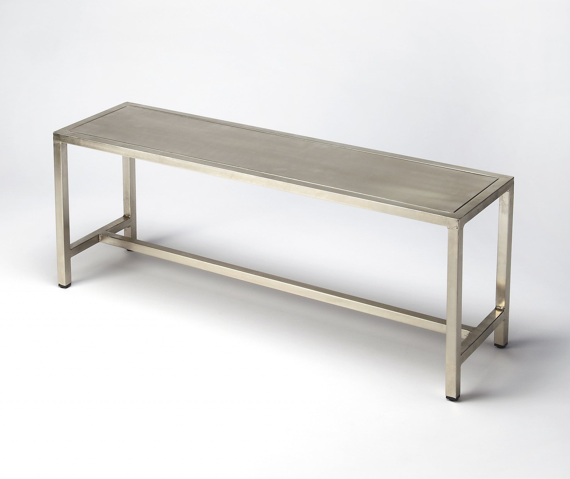 44" Silver Iron Bench-Benches-DECOROLALA