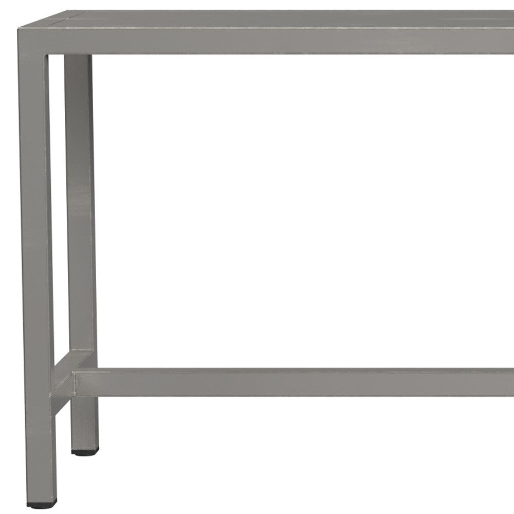 44" Silver Iron Bench-Benches-DECOROLALA