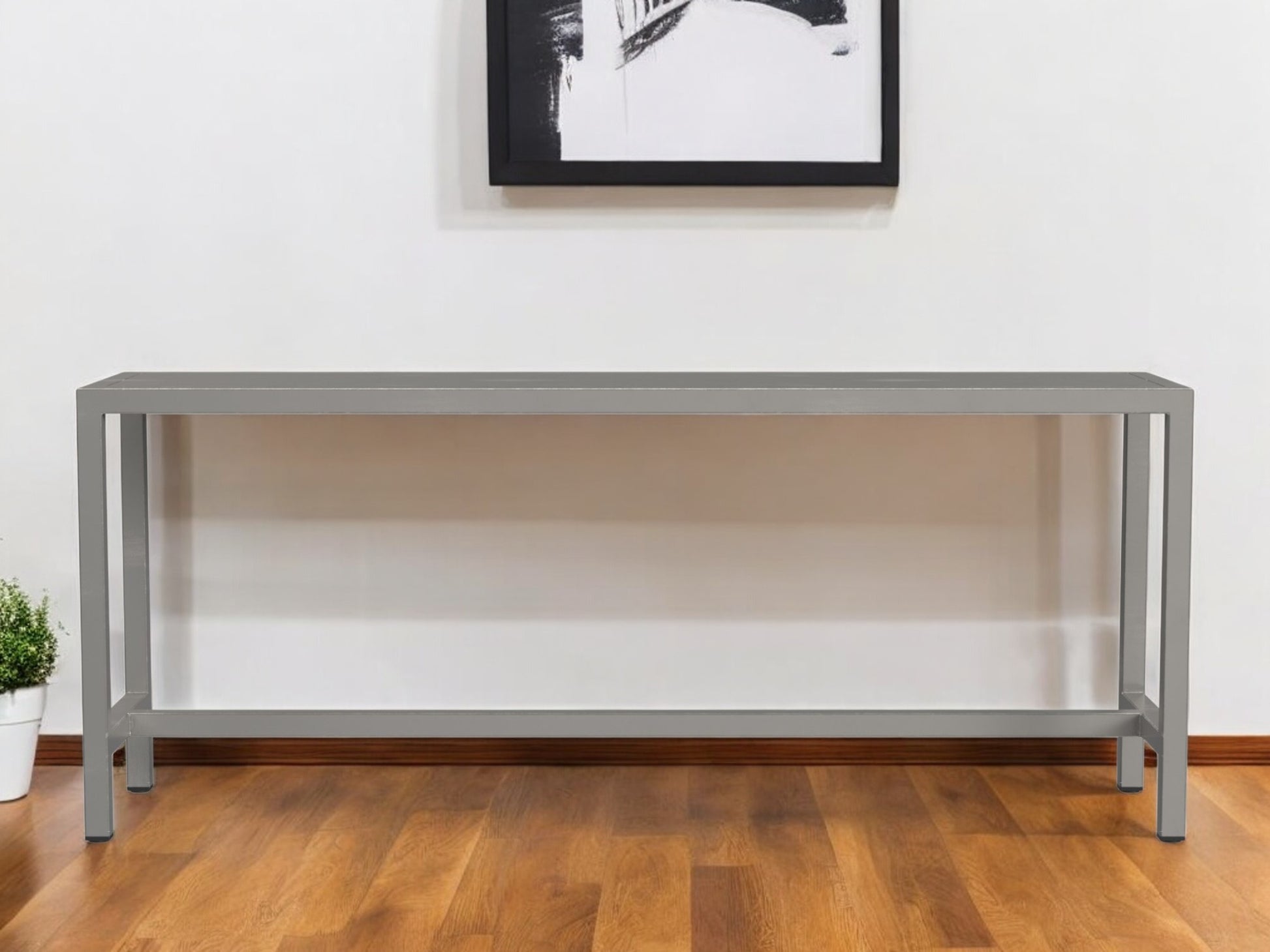 44" Silver Iron Bench-Benches-DECOROLALA