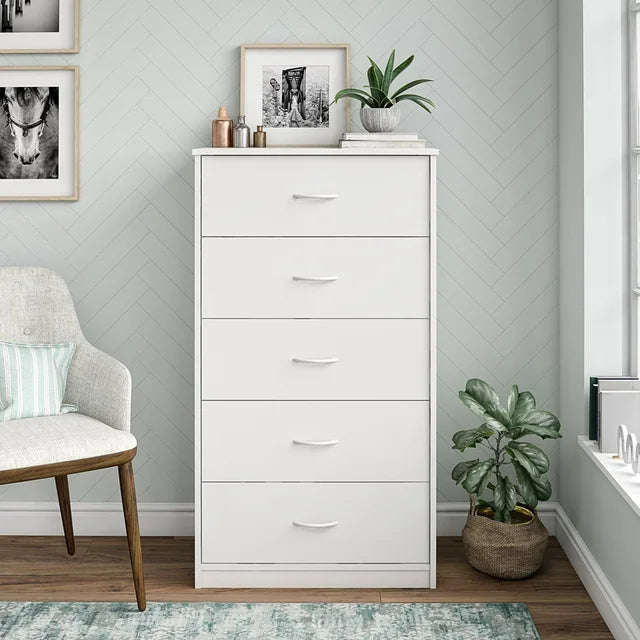 Classic Elegance: Five-Drawer Chest for Organized Living-2