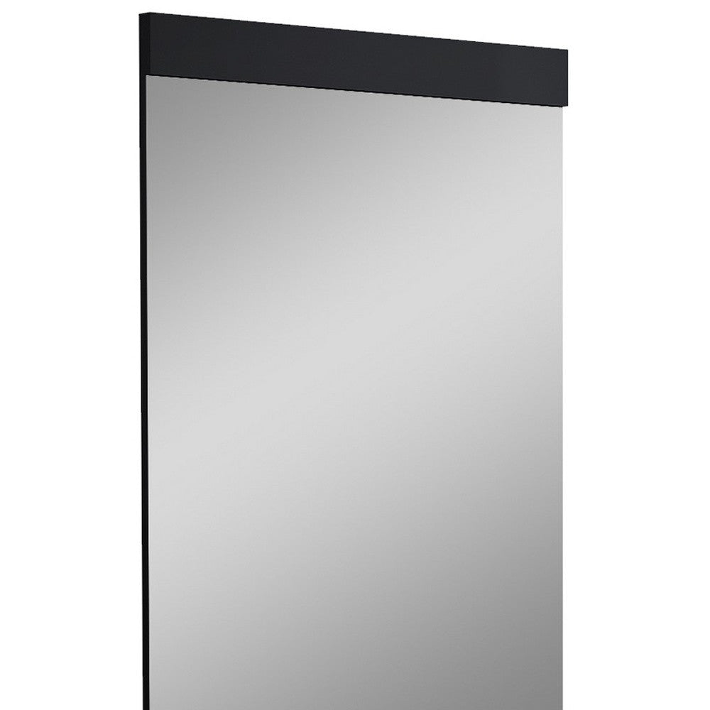 45" Black Framed Accent Mirror-Mirrors-DECOROLALA