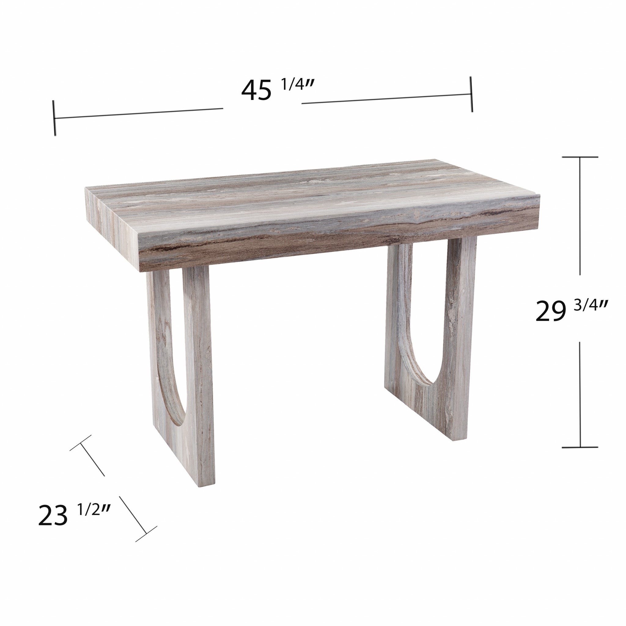 45" Brown Writing Desk-Desks-DECOROLALA