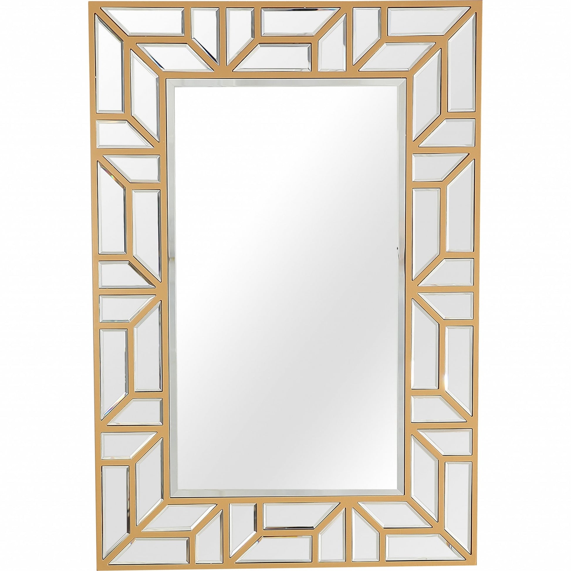45" Gold Framed Accent Mirror-Mirrors-DECOROLALA