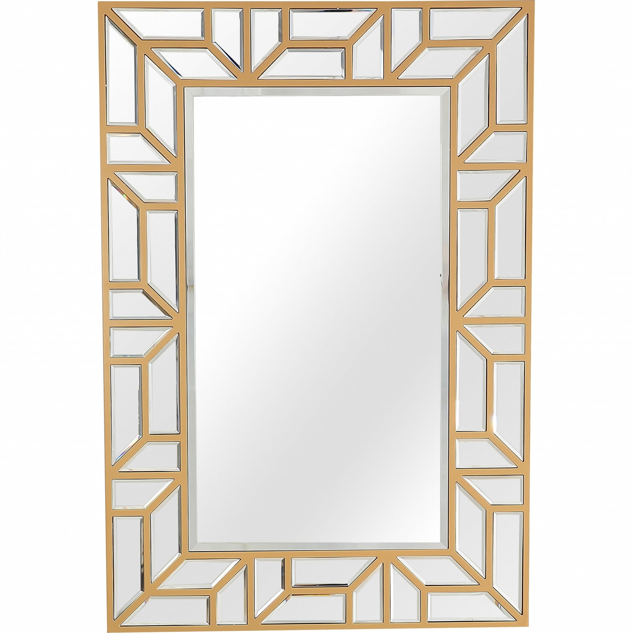 45" Gold Framed Accent Mirror-Mirrors-DECOROLALA