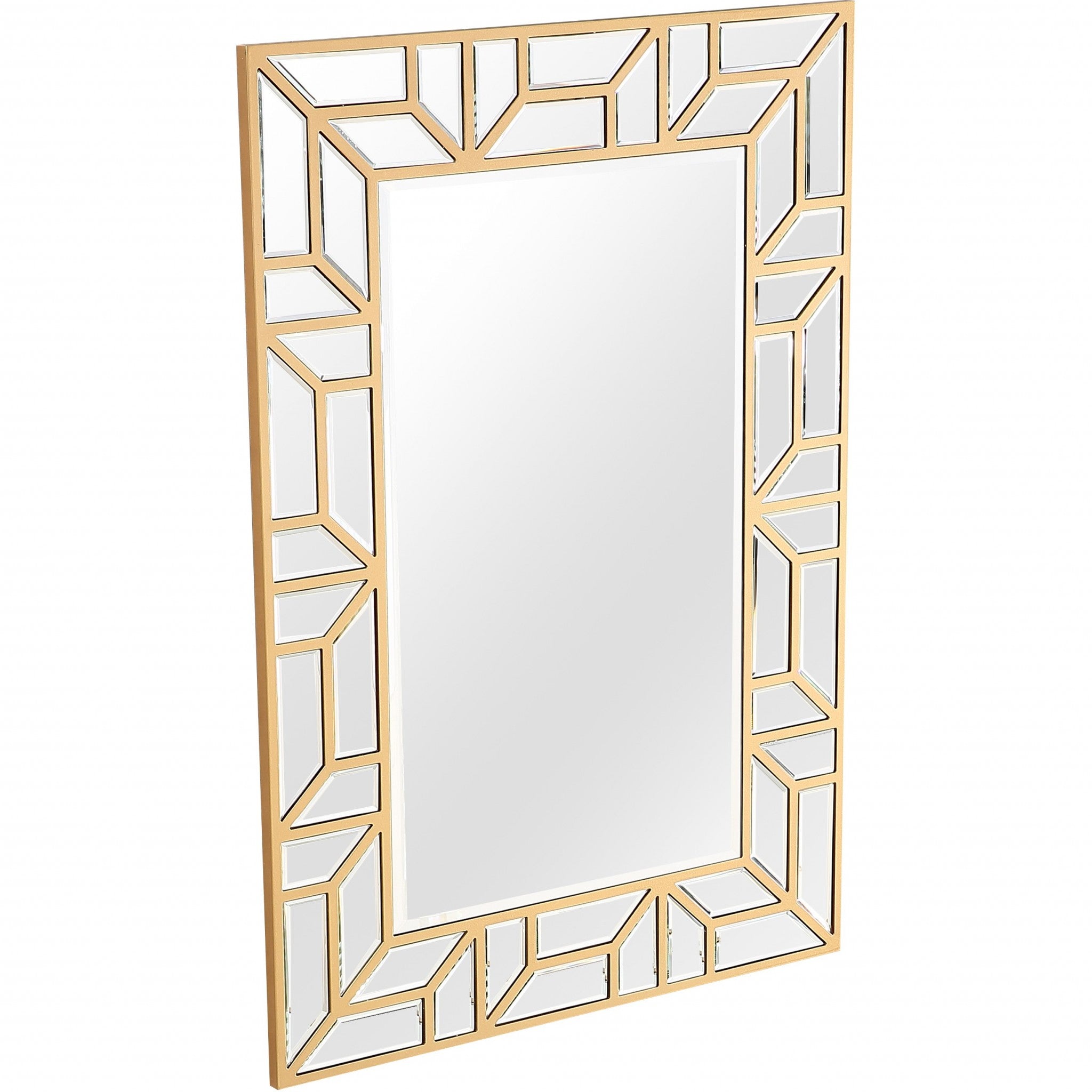 45" Gold Framed Accent Mirror-Mirrors-DECOROLALA