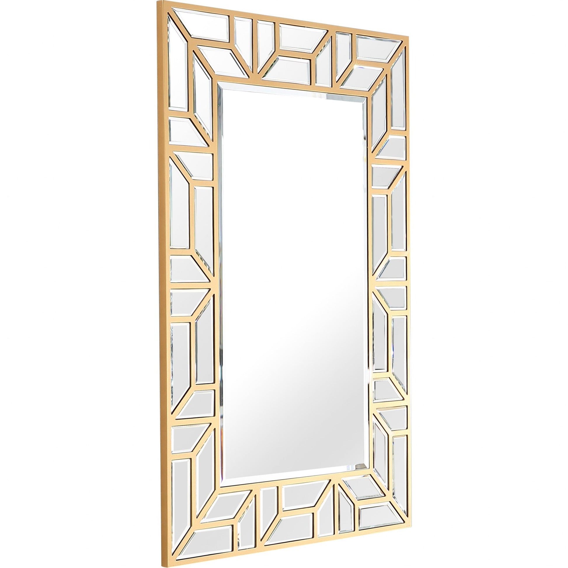 45" Gold Framed Accent Mirror-Mirrors-DECOROLALA