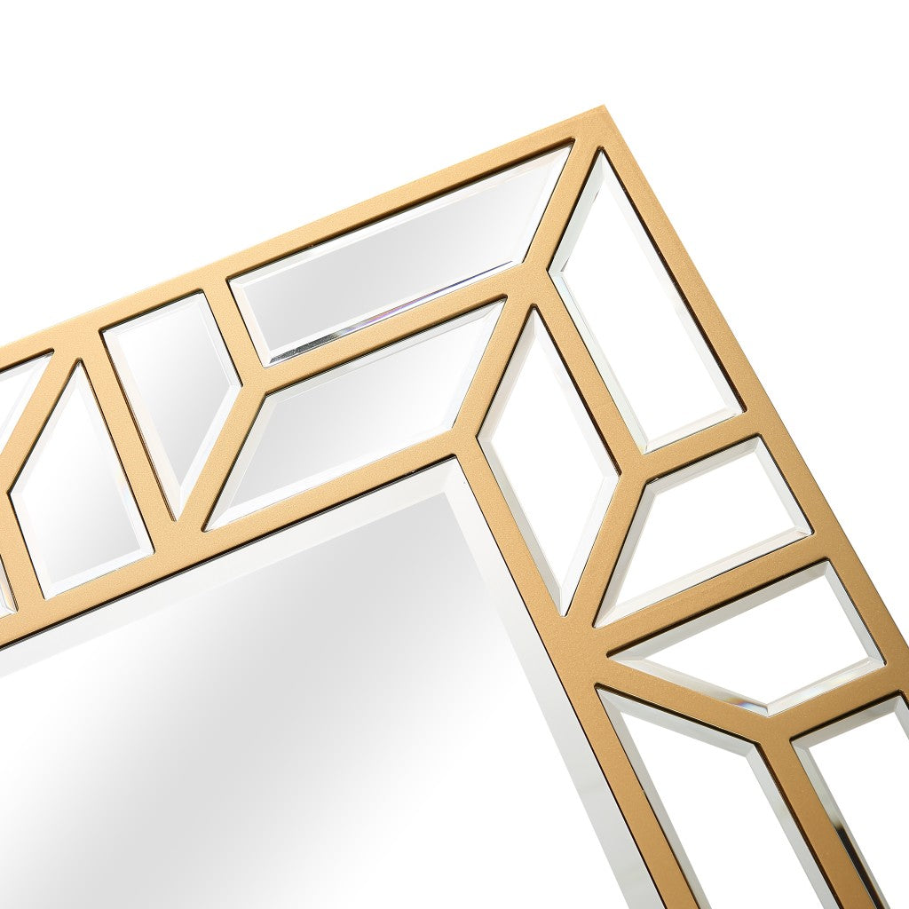 45" Gold Framed Accent Mirror-Mirrors-DECOROLALA