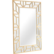 45" Gold Framed Accent Mirror-Mirrors-DECOROLALA